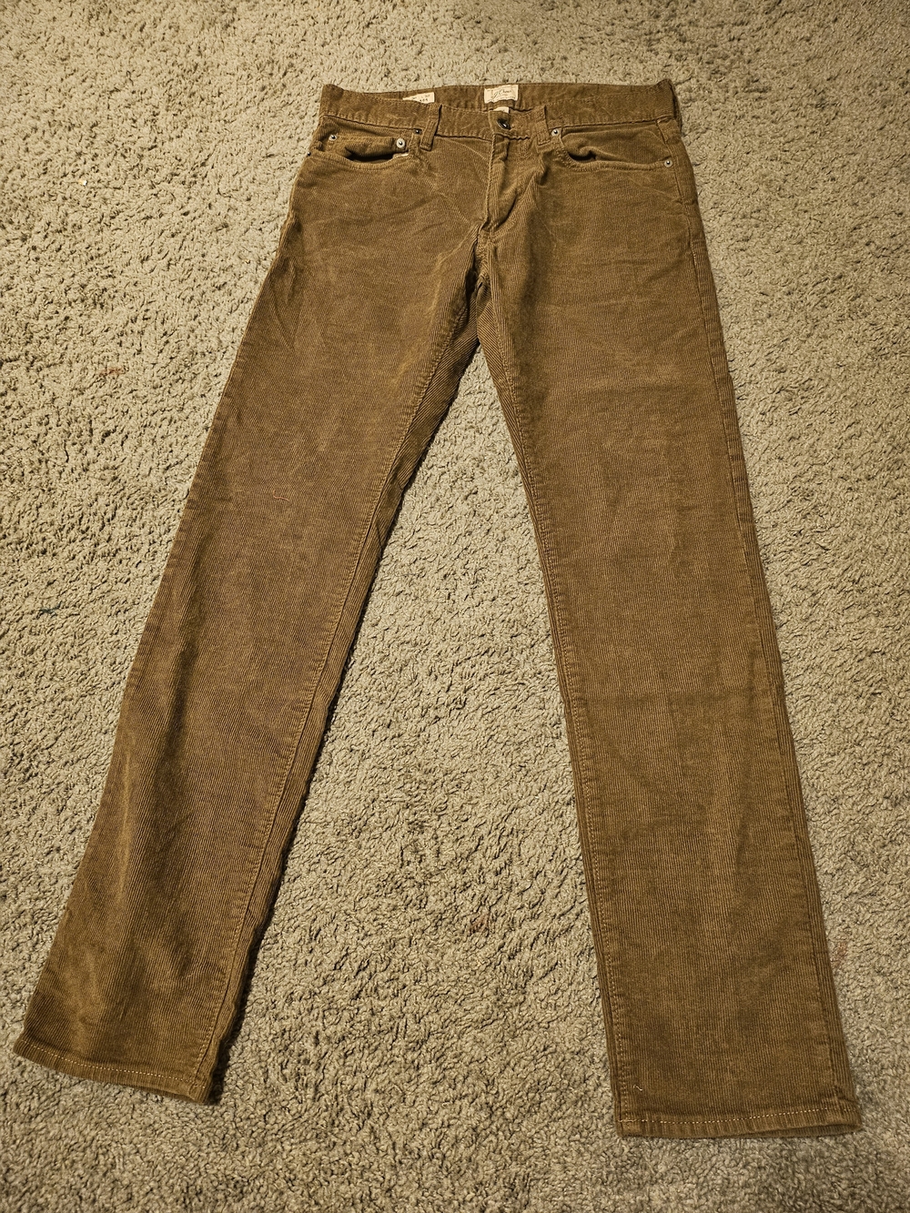 J. Crew Brown Corduroy Straight-Leg Pants